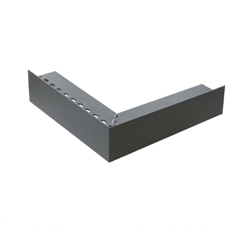 Profilé d'angle sortant Solidor gris clair pour finition de terrasse sur plots